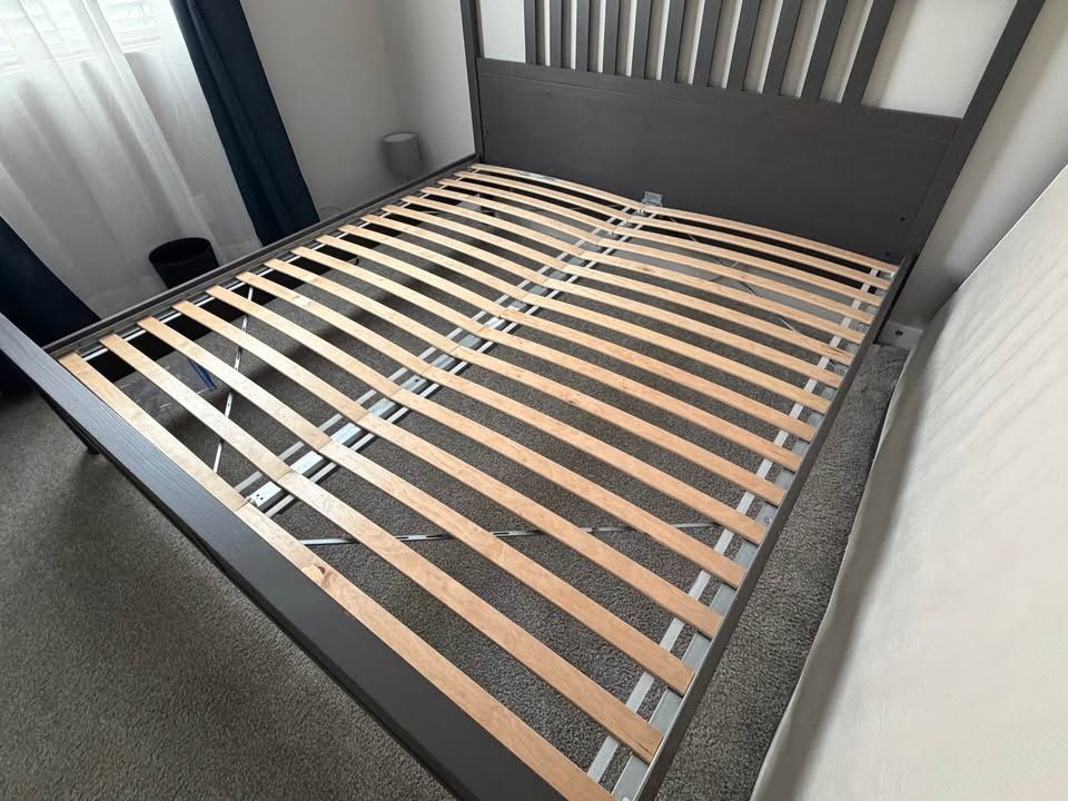 Dark Grey Hemnes King Bed