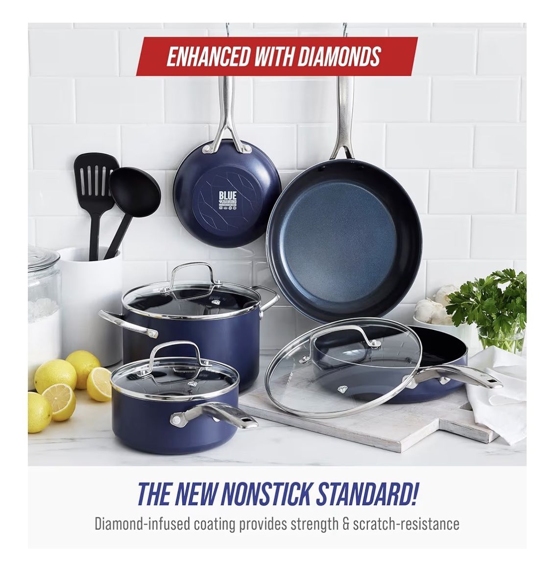 Pots and Pans Set Non-Stick, Ceramic