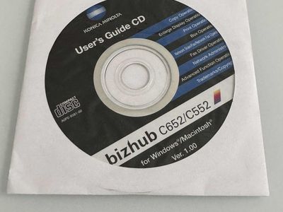 Konica Minolta bizhub C652/C552 User's Guide CD - Version 1.00 - Windows/Mac