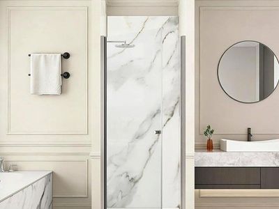 Pivot Shower Door,24-26" W x 72" H Frameless Showe