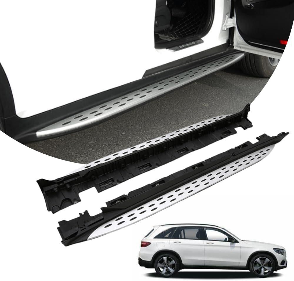 2016-2022 Mercedes Benz GLC 300 X253 Silver Running Boards