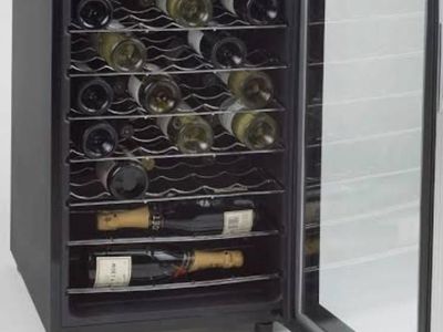 Avanti Freestanding Wine Cooler Cooler Refrigerator - Black & Stainless Finish