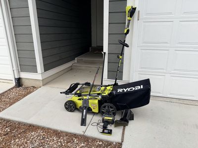 Ryobi 40V Brushless Lawn Care Bundle (Mower, Trimmer, Pole Saw + Battery)