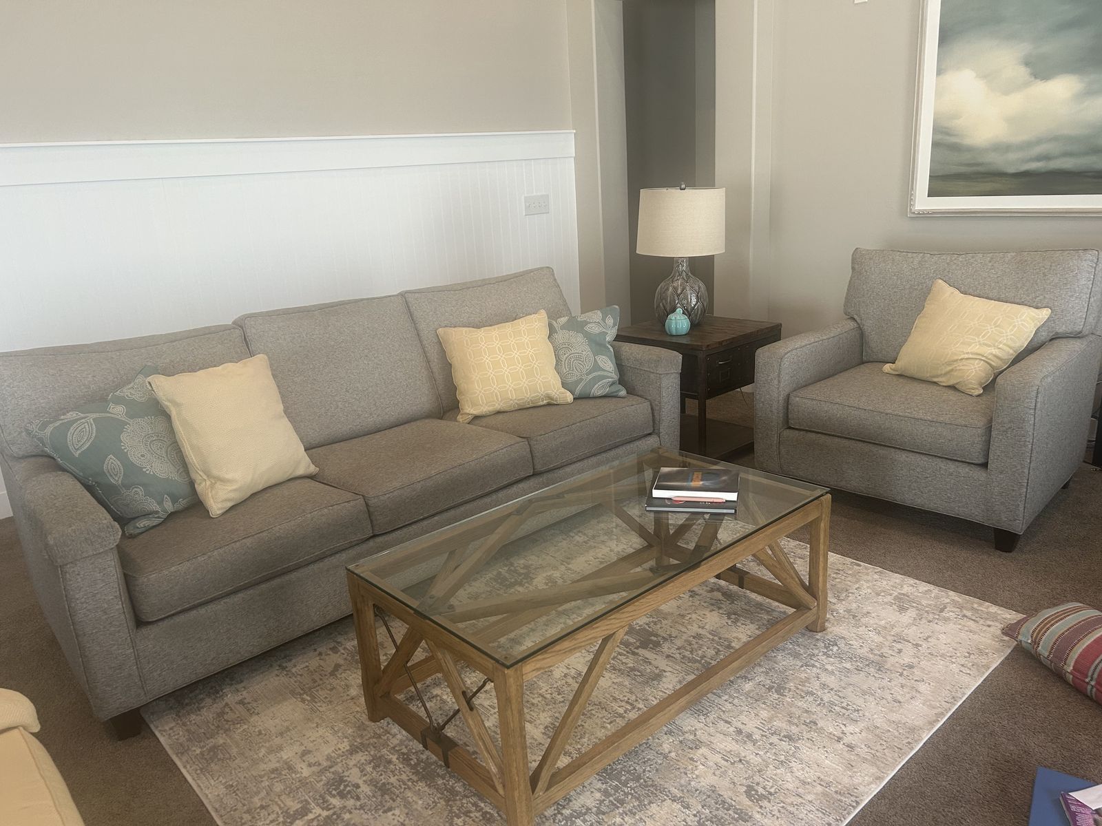 Beautiful sofa and chair set