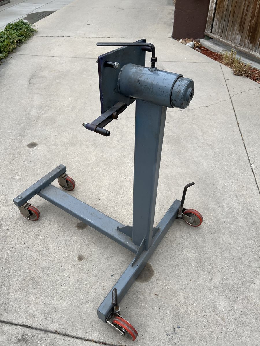 Heavy-Duty Engine Stand with Casters Used Shop Tool