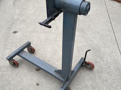 Heavy-Duty Engine Stand with Casters Used Shop Tool