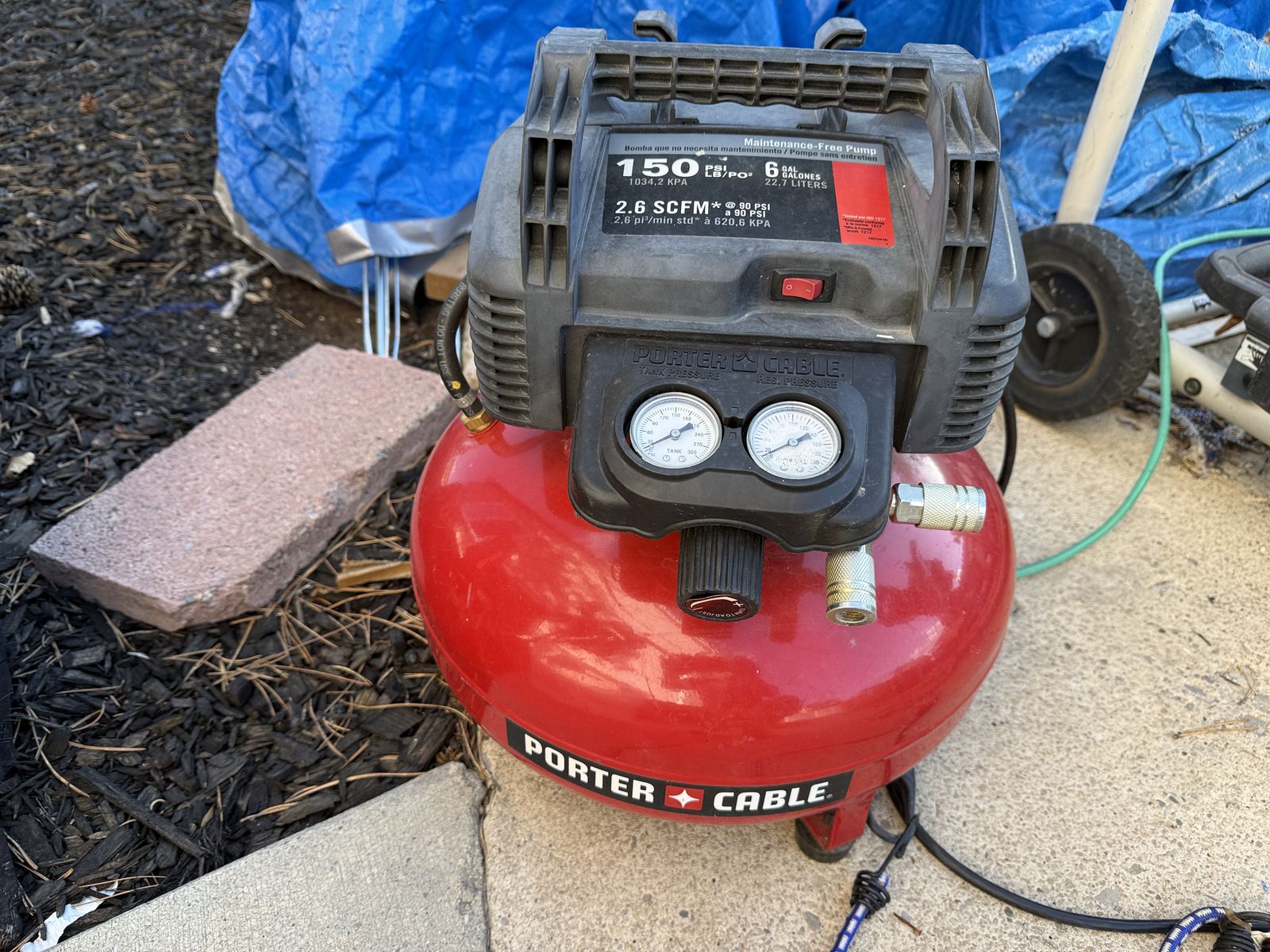 Porter Cable 6 Gallon 150 PSI Pancake Air Compressor