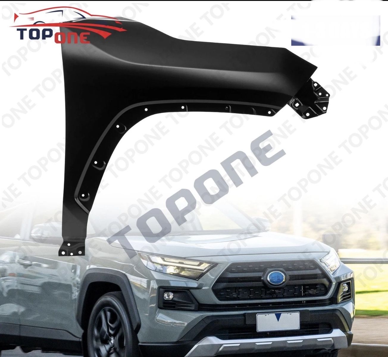 TOPONE Car Fender for Toyota RAV4 (19-24) - Front, right Side, Black Primered Steel