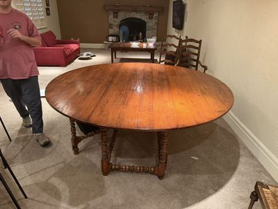 Antique Solid Wood Gateleg Dining Table