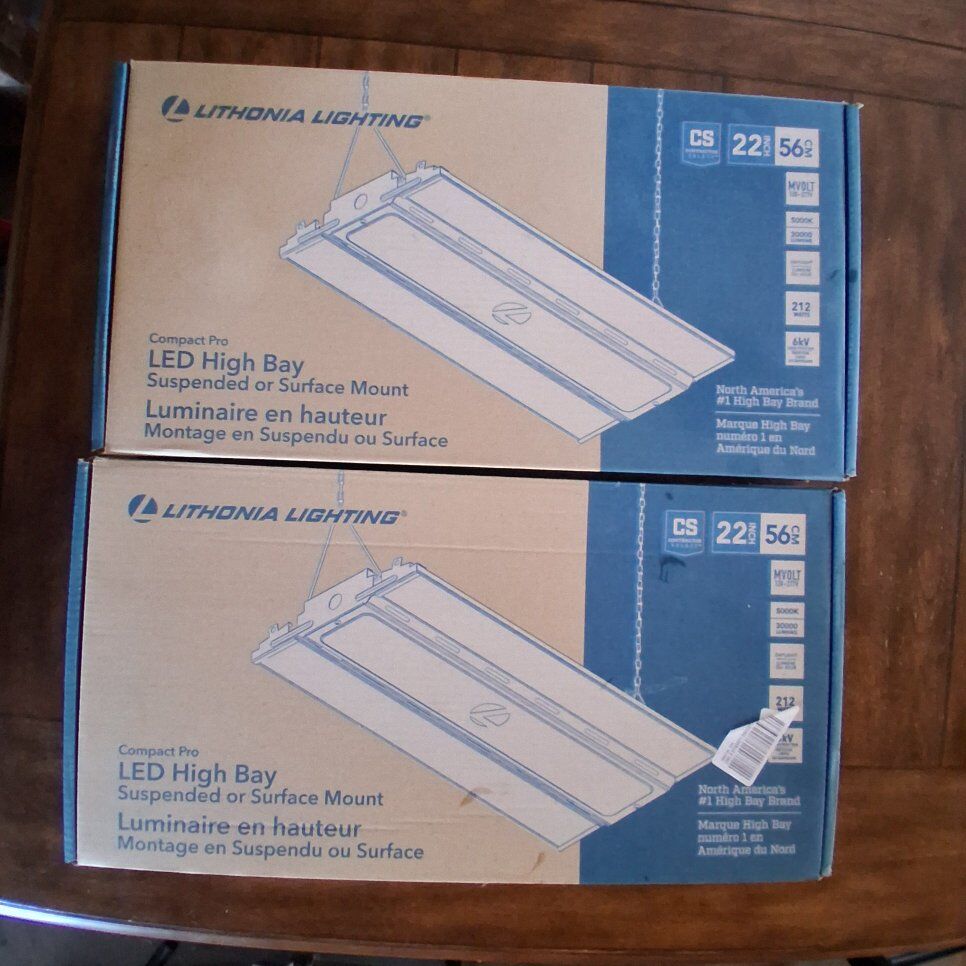 2 Top shelf LED lighting bays