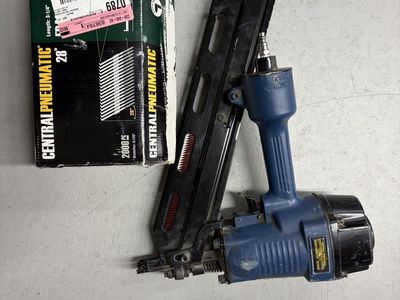 Central Pneumatic 28° Clipped Head Framing Nailer & Nails - Contractor Series