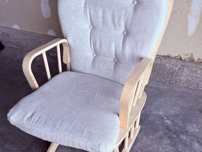 Light wood glider with new cushions
