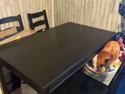 Small ikea black Dinning Table