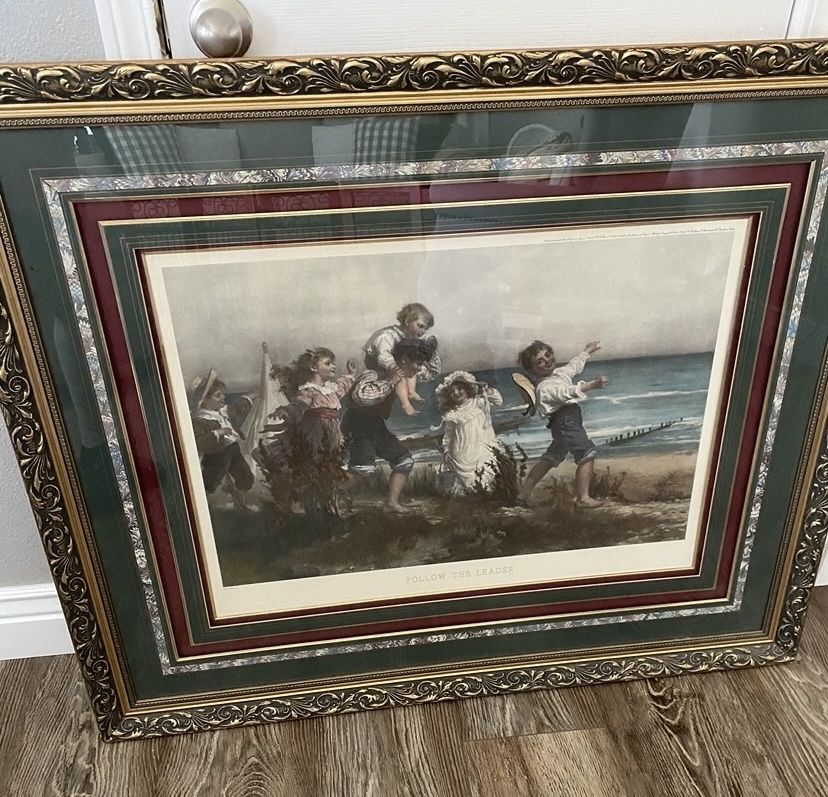 Follow The Leader Art Work Children On The Beach