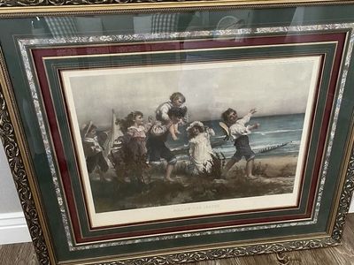 Follow The Leader Art Work Children On The Beach