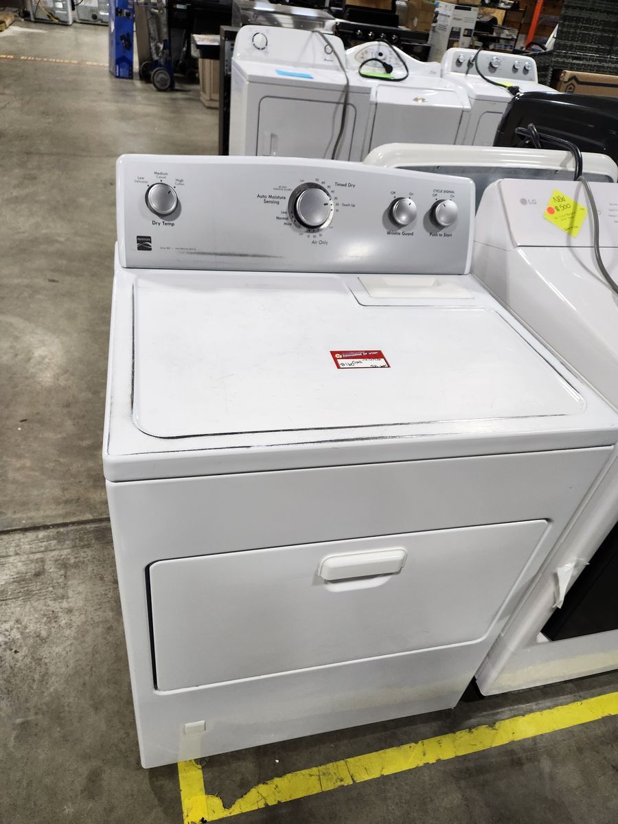 Kenmore White Gas Dryer - Top Load, Auto Moisture Sensing