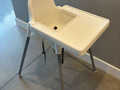 IKEA ANTILOP High Chair with Tray - White, Used Baby Feeding Chair