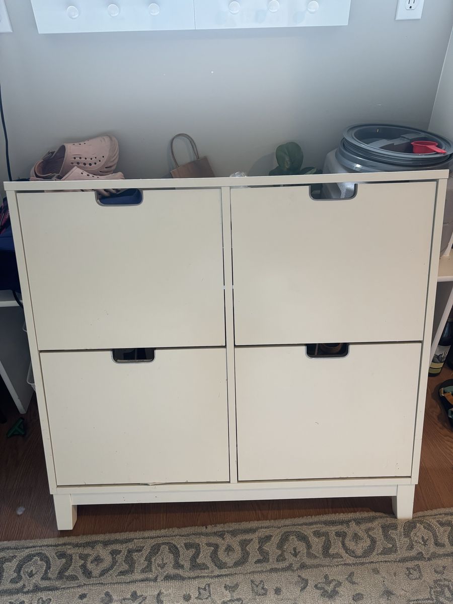 IKEA stall shoe cabinet with 4 compartments, white 