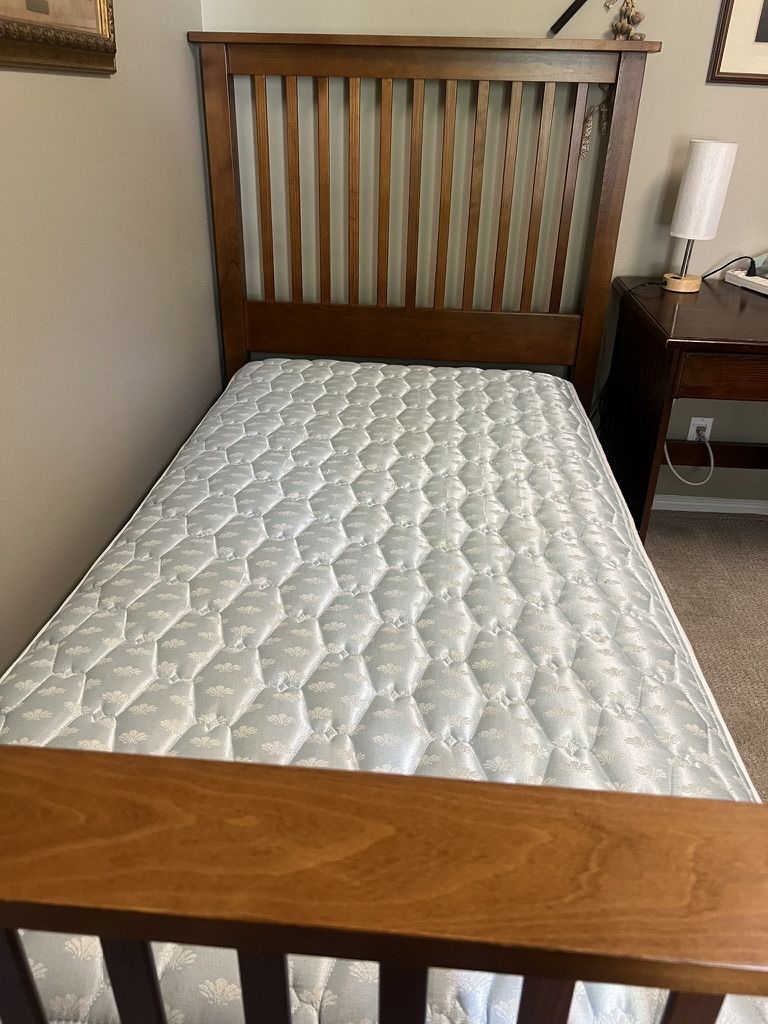 Twin bed, solid wood