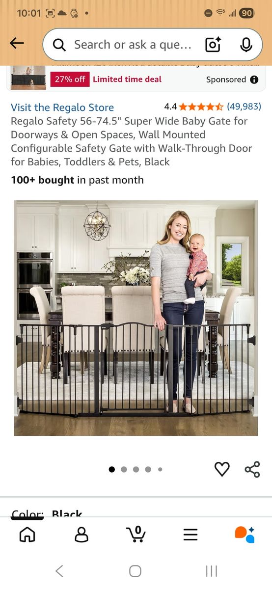 Regalo Wide Gate - Brand New (Black)