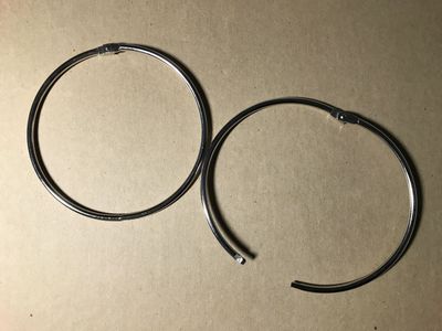 Loose Leaf Binder Rings 4 1/2” Silver Color
