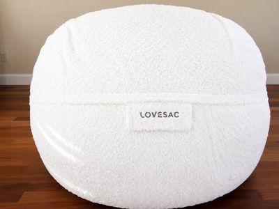 Lovesac SuperSac – Rare White Owl Fur Cover – Like New