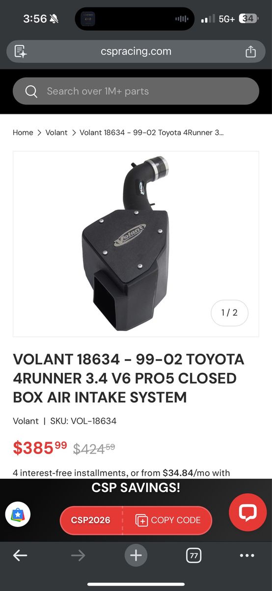 4Runner/Tacoma Cold Air Intake