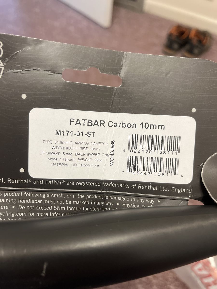 Renthal Fatbar Carbon stealth 800mm