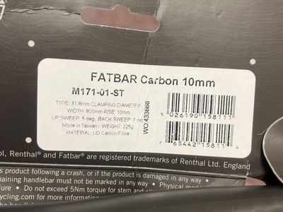 Renthal Fatbar Carbon stealth 800mm