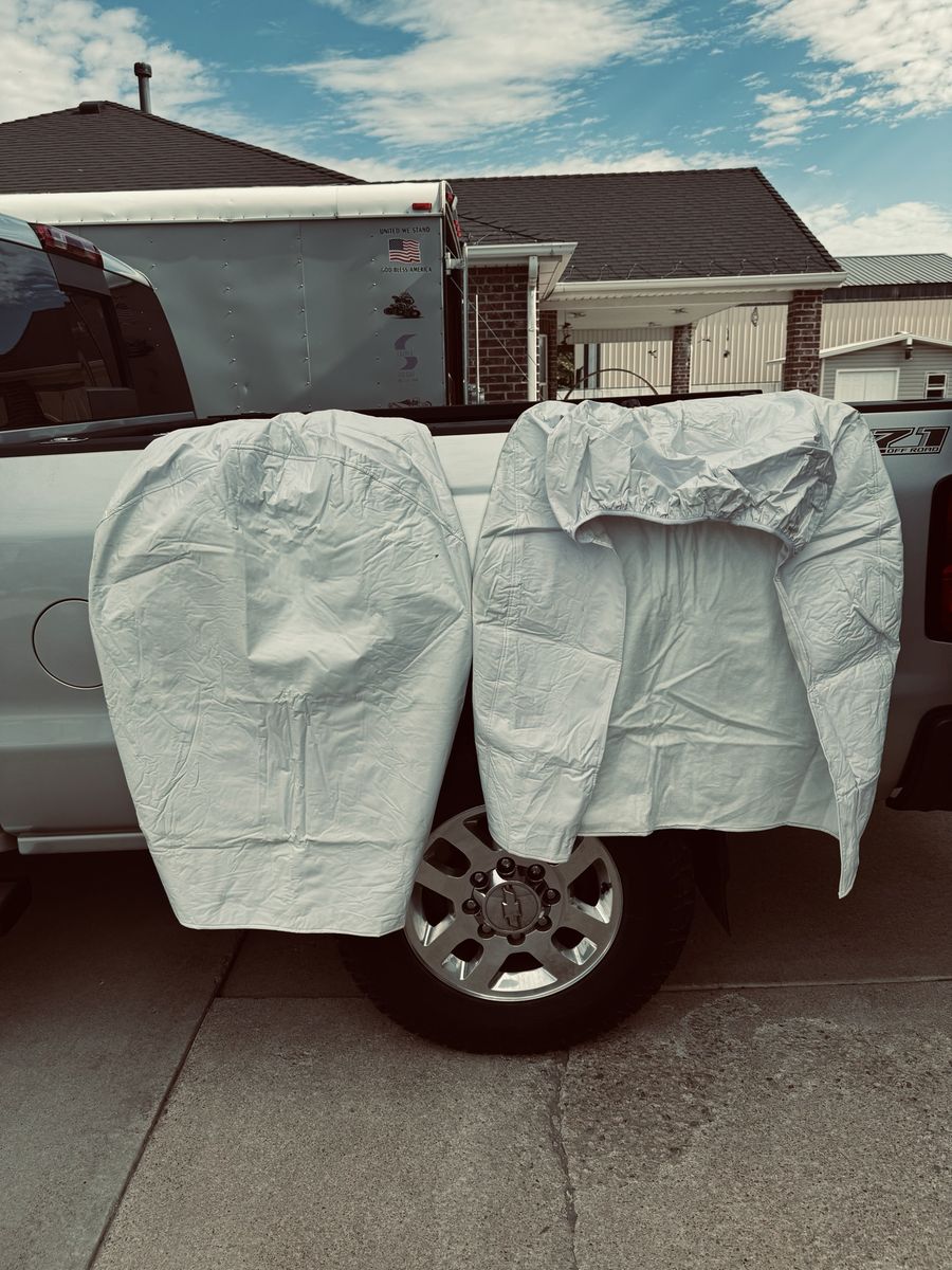 4 White Tire Covers - Keep your Tires Protected