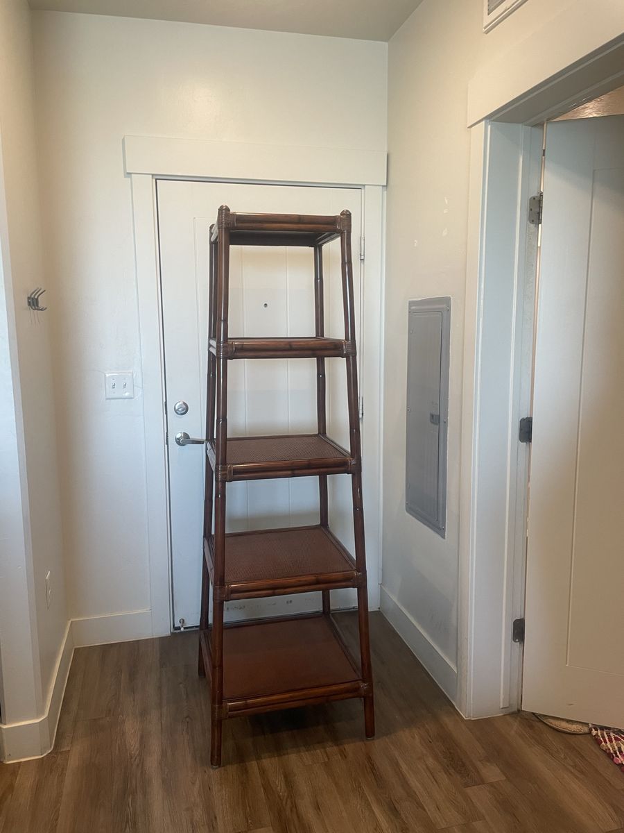 Ethan Allen British Classics Bamboo & Rattan 5-Shelf Étagère