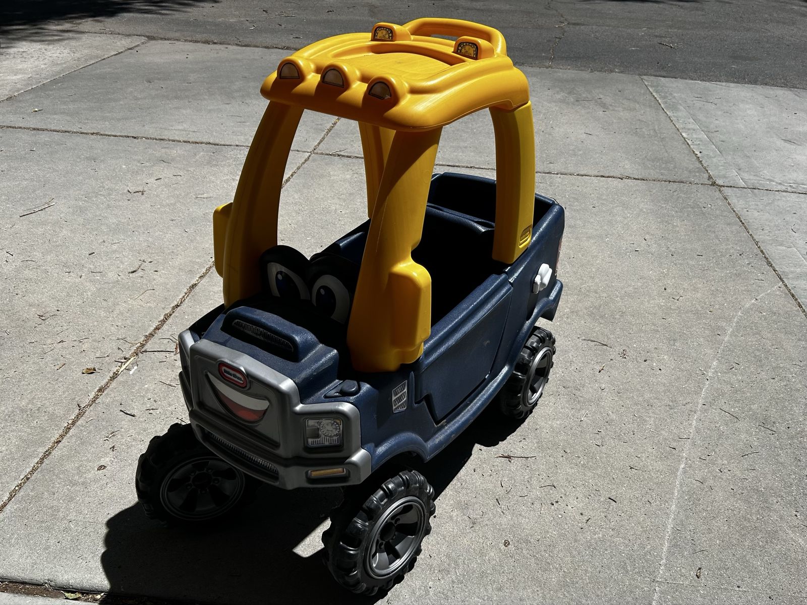 Little Tikes Deluxe Cozy Coupe Sport 3-in-1 Push & Ride-On Toy Truck Blue Yellow Ages 18M-5Y