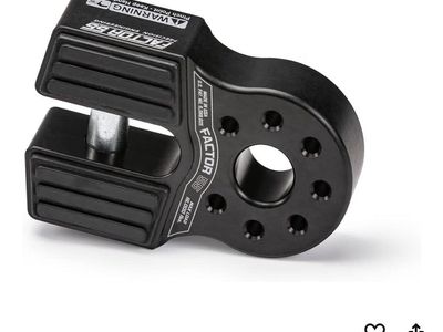 Factor 55 FlatLink Shackle Mount Winch Shackle - Black 16,000 lbs WLL