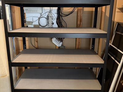 Heavy-Duty 5-Tier Metal & Wood Garage Shelving Unit - Industrial Storage Rack