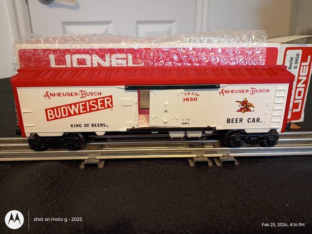 Lionel 6-9850 Budweiser Billboard Reefer