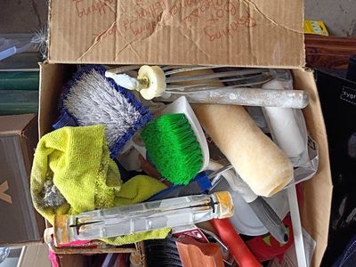 ATTICH Electric Paint Sprayer Kit with Paint Rollers, Brushes, and Supplies - Used Paint Tools Lot