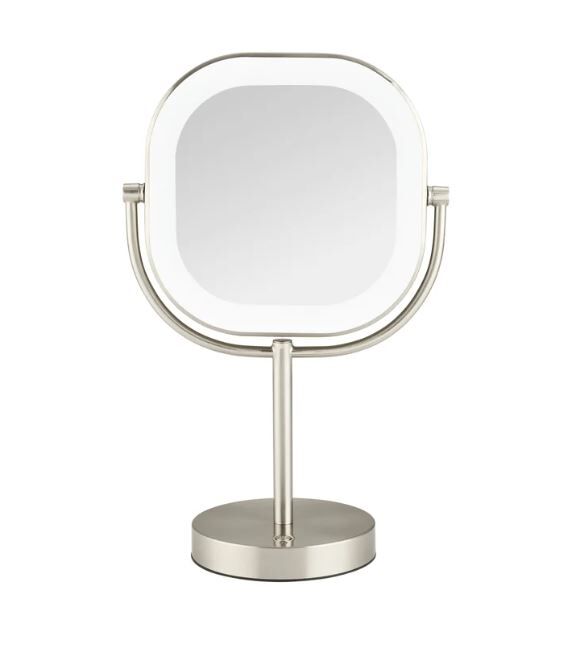Conair BE25GD LED Double Sided 1x/10x Magnification Rechargeable Vanity Mirror 5543365 #104650