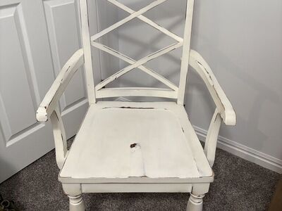 2 Wood Distressed Chairs