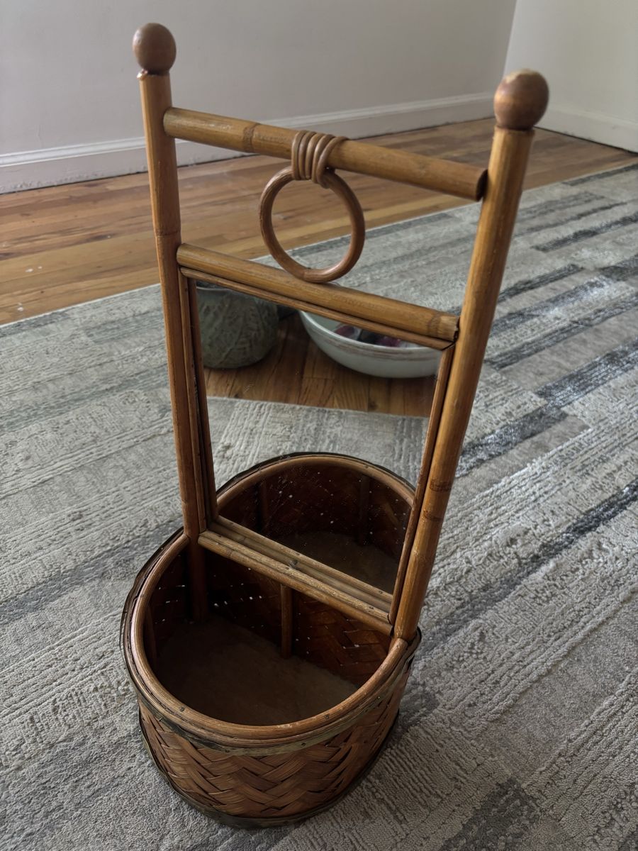 Vintage mirror basket