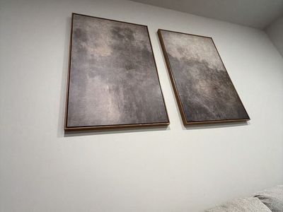 Modern Abstract Framed Wall Art Canvas Set - Pair of 2