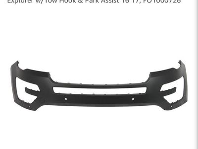 New , 2016-2017 Ford Explorer MBI AUTO Primered Front Bumper Cover Fascia & Grille