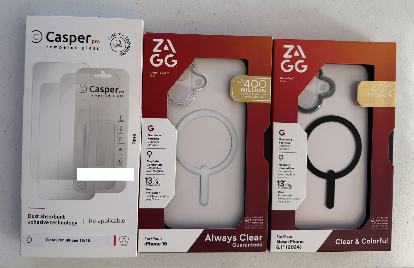 Apple iPhone 16 Zagg MagSafe Case and 15/16 Tempered Glass Screen Protector