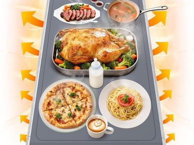 NEW Warming Mat For Food Extra Large with Heat-Resistant Pad, 36"x16"Food Warming Mat 6 Temp Levels,8-Hour Timer, Child Lock