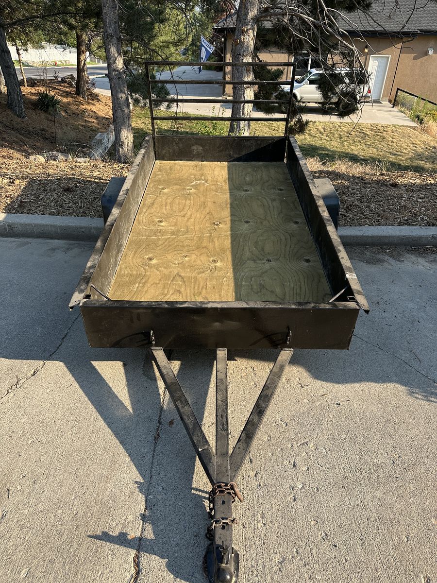 Utility Trailer - Black Single Axle Open Utility Trailer