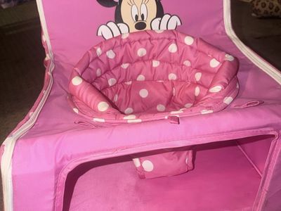 Disney Minnie Mouse Pink Polka Dot Baby Floor Seat Chair