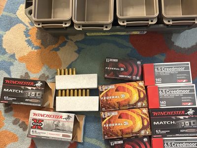 6.5 creedmoor ammo and dry boxes