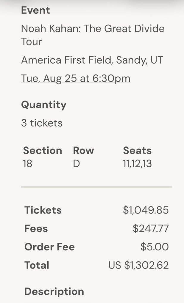 Noah Kahan-3 Tickets