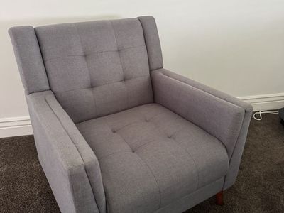 Grey arm chair