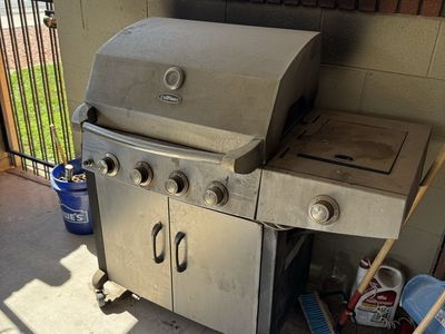 BBQ Grill - Cal Flame 4-Burner Propane Gas Grill with Side Burner