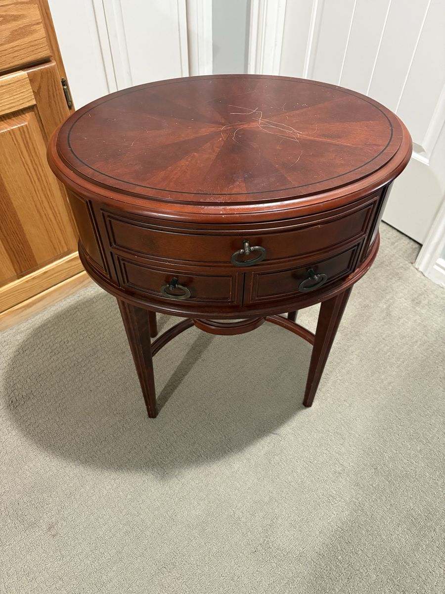 Vintage Bombay Company Oval Accent Table – 3 Drawers – $125 OBO